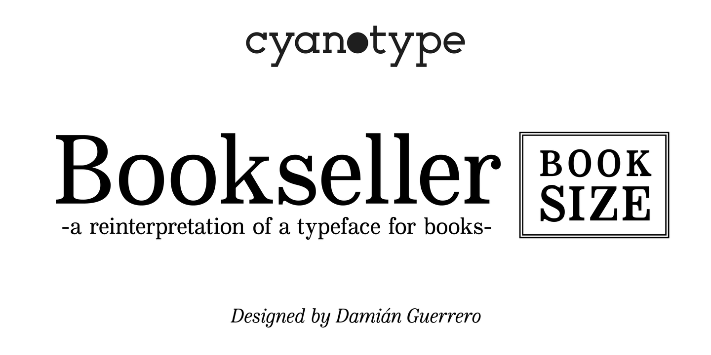 Пример шрифта Bookseller Bk